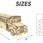 Plantilla de Puzzle 3D de Autobús Escolar para Corte Láser - Plano Glowforge Optimizado