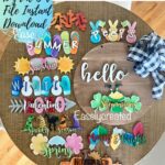 Cartel Intercambiable de Temporada SVG - Colgador de Puerta para Todas las Estaciones