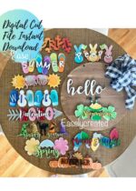 Cartel Intercambiable de Temporada SVG - Colgador de Puerta para Todas las Estaciones