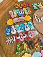 Cartel Intercambiable de Temporada SVG - Colgador de Puerta para Todas las Estaciones - Imagen 3