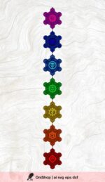 Corte Láser de Chakras 3D | Vector SVG de Geometría Sagrada | Archivos AI, EPS, DXF para Diseño Profesional - Imagen 7