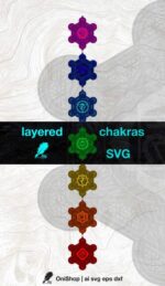 Corte Láser de Chakras 3D | Vector SVG de Geometría Sagrada | Archivos AI, EPS, DXF para Diseño Profesional - Imagen 8