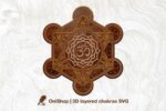 Corte Láser de Chakras 3D | Vector SVG de Geometría Sagrada | Archivos AI, EPS, DXF para Diseño Profesional