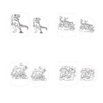 Pack de 29 Archivos SVG y DXF de Dinosaurios y Dragones para Corte Láser y Lámparas LED - Imagen 2