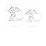 Pack de 29 Archivos SVG y DXF de Dinosaurios y Dragones para Corte Láser y Lámparas LED - Imagen 9