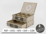 Caja de Joyería de Madera con Cajones - Archivos SVG para Corte Láser y Glowforge