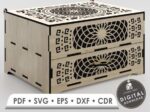 Caja de Joyería de Madera con Cajones - Archivos SVG para Corte Láser y Glowforge - Imagen 5