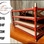Estante de mesa láser para objetos cotidianos - Archivos SVG, CDR, PDF, DXF para 3mm