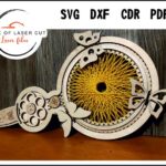 Juguete de actividades para niños en corte láser - Archivo SVG DXF PDF Mariposas voladoras 3 mm