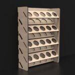 Estante de almacenamiento para pinturas artesanales - Archivos SVG de corte láser para organización fácil - Imagen 6