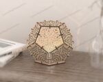Lámpara de Mesa Dodecaedro de Madera - Plantilla SVG para Glowforge y CNC Decorativa - Imagen 7