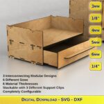 Diseños de Almacenamiento Modular Cortados con Láser: 3 Interconectados, 6 Espesores y Tamaños Variados - Imagen 9