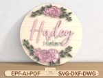 Letrero 3D de Madera con Nombre de Flor - Decoración Infantil Personalizada para Cuartos de Niños - Imagen 3