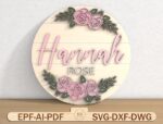 Letrero 3D de Madera con Nombre de Flor - Decoración Infantil Personalizada para Cuartos de Niños - Imagen 4