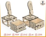 Caja de regalo única con diseño de sandalia para mamá, corte láser, ideal para el Día de la Madre. - Imagen 2