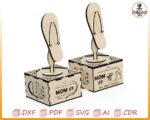 Caja de regalo única con diseño de sandalia para mamá, corte láser, ideal para el Día de la Madre. - Imagen 3