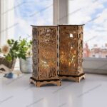 Lámpara de Mesa de Madera - Pack de Archivos SVG para Corte Láser Glowforge y Cricut - Imagen 4