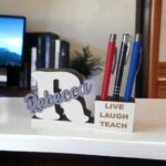 Bundle de diseños de portaplatos de letra A-Z para corte láser, archivos SVG y Glowforge - Imagen 3