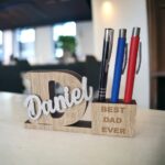 Bundle de diseños de portaplatos de letra A-Z para corte láser, archivos SVG y Glowforge - Imagen 2