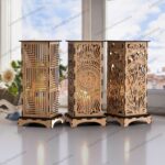 Lámpara de Mesa de Madera - Pack de Archivos SVG para Corte Láser Glowforge y Cricut - Imagen 8