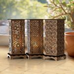 Lámpara de Mesa de Madera - Pack de Archivos SVG para Corte Láser Glowforge y Cricut - Imagen 9