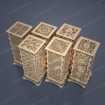 Lámpara de Mesa de Madera - Pack de Archivos SVG para Corte Láser Glowforge y Cricut - Imagen 10