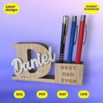 Bundle de diseños de portaplatos de letra A-Z para corte láser, archivos SVG y Glowforge - Imagen 10