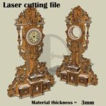 Reloj angular en MDF cortado láser 3 mm | Diseño personalizable y moderno