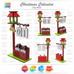 Calendario Navideño SVG Cortado a Láser para Contar los Días hasta Navidad - Archivo Glowforge