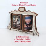 Paquete de 4 marcos de fotos cortados con láser en SVG, DXF y AI - Soporte de 3mm y 4mm - Imagen 3