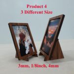 Paquete de 4 marcos de fotos cortados con láser en SVG, DXF y AI - Soporte de 3mm y 4mm - Imagen 4