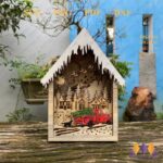 Farol Navideño Rojo para Camión - Diseño SVG Cortado con Láser de Trineo y Reno para Glowforge - Imagen 2