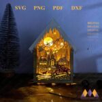 Farol Navideño Rojo para Camión - Diseño SVG Cortado con Láser de Trineo y Reno para Glowforge - Imagen 3