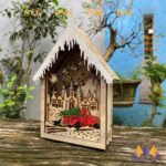 Farol Navideño Rojo para Camión - Diseño SVG Cortado con Láser de Trineo y Reno para Glowforge - Imagen 4