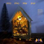 Farol Navideño Rojo para Camión - Diseño SVG Cortado con Láser de Trineo y Reno para Glowforge - Imagen 6