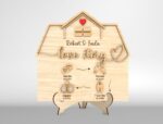 Letrero de Casa Cronología de Amor SVG - Regalo de Aniversario y San Valentín - Archivos para Corte Laser - Imagen 6
