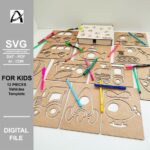 Plantilla de vehículo Montessori para corte láser - Archivos SVG y DXF para juguetes educativos divertidos - Imagen 2