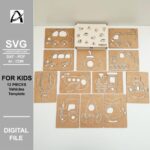 Plantilla de vehículo Montessori para corte láser - Archivos SVG y DXF para juguetes educativos divertidos - Imagen 4