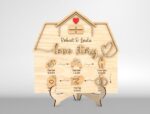 Letrero de Casa Cronología de Amor SVG - Regalo de Aniversario y San Valentín - Archivos para Corte Laser - Imagen 4