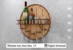 Estante de bar "Barril de Vino" - Archivo de Corte Láser para Mini Bar y Bar de Pared - Imagen 8