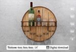 Estante de bar "Barril de Vino" - Archivo de Corte Láser para Mini Bar y Bar de Pared - Imagen 7