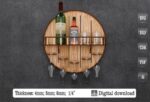 Estante de bar "Barril de Vino" - Archivo de Corte Láser para Mini Bar y Bar de Pared - Imagen 3