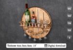 Estante de bar "Barril de Vino" - Archivo de Corte Láser para Mini Bar y Bar de Pared