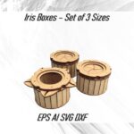 Patrones Digitales de Corte Láser para Rompecabezas Iris Box - Archivos EPS, AI, CDR, DXF, SVG