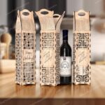 Caja de regalo para botella de vino - Diseño SVG para corte láser Glowforge y Cricut - Imagen 2