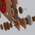 Archivo SVG y DXF para cortar láser: Proyecto de Molino de Agua con Instrucciones de Montaje Sencillas - Imagen 7