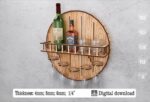 Estante de bar "Barril de Vino" - Archivo de Corte Láser para Mini Bar y Bar de Pared - Imagen 6