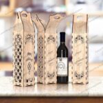 Caja de regalo para botella de vino - Diseño SVG para corte láser Glowforge y Cricut - Imagen 4