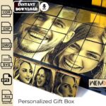Caja de regalo láser personalizable (SVG, DXF, CDR, XCS) para chocolates en bodas, aniversarios y cumpleaños - Imagen 3