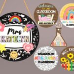 Cartel Personalizado para Puerta de Profesor, Archivo SVG 3D, Regalos de Apreciación y Bienvenida Escolar